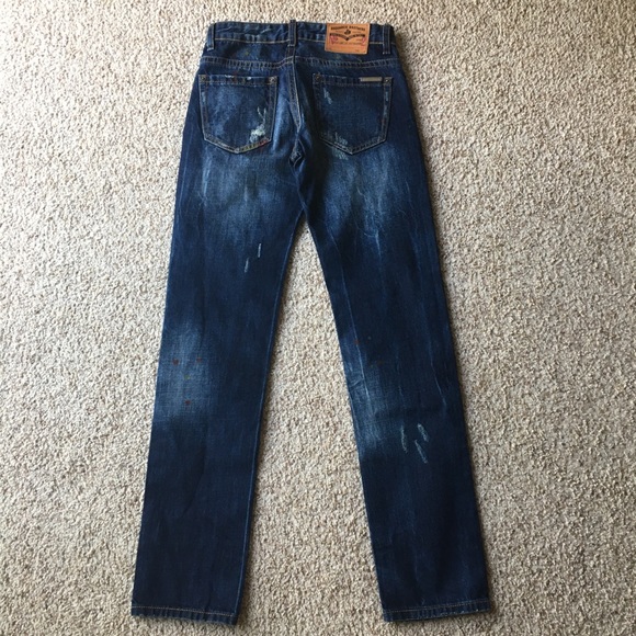 NWOT DSquared Slim Distressed Paint Denim Jeans - Picture 8 of 12